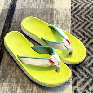 Nike Lime and White Women's Sandals